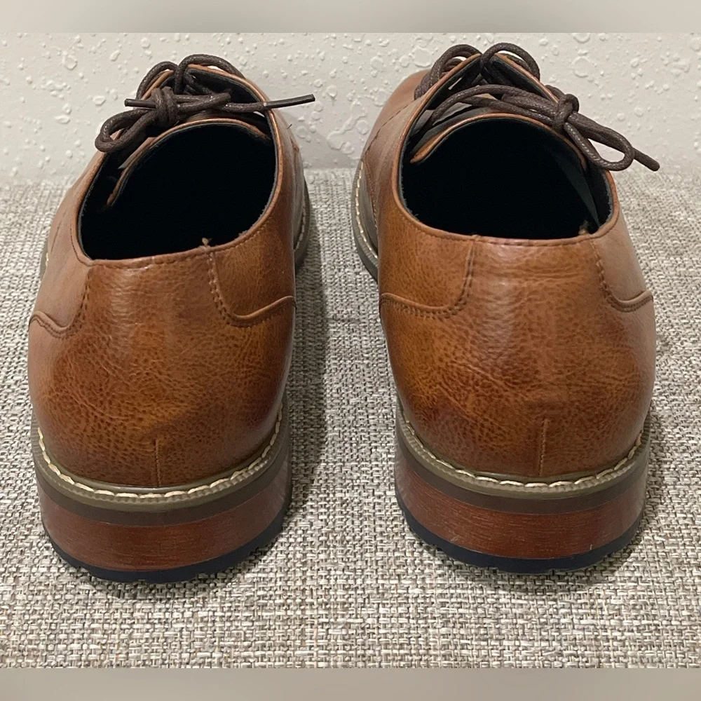 VAN HEUSEN Men's Geraldo Oxford Memory Foam Shoes Brown Size 12 New Without Box - Picture 5 of 8